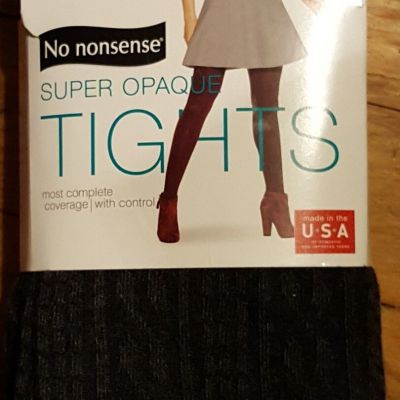 New! no nonsense  1 pair super opaque control top TIGHTS  -  size S